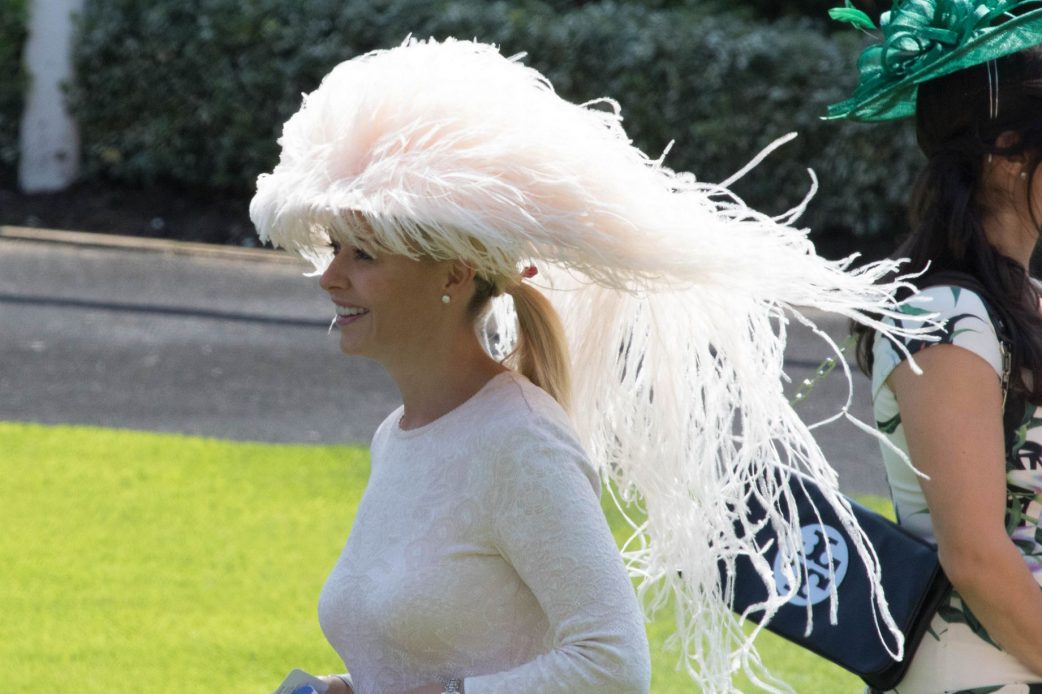 A racegoer shows off her extravagant hat ascot 2017